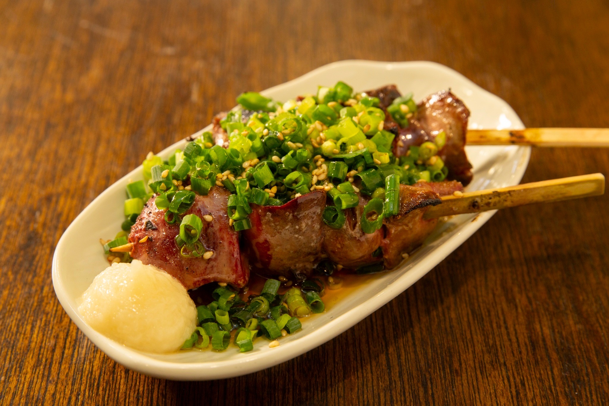 野方 レバー ごま塩 ネギ